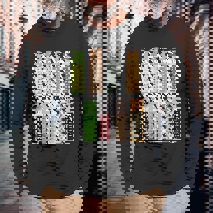 ゼブラプリント 算数 仮装アイデア キッズ&掛け算 長袖Tシャツ 高齢者への贈り物