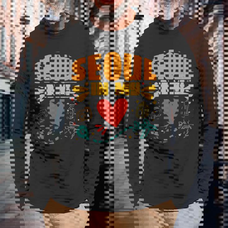 ソウル・イン・マイ・ハート 韓国からのお土産 長袖Tシャツ 高齢者への贈り物