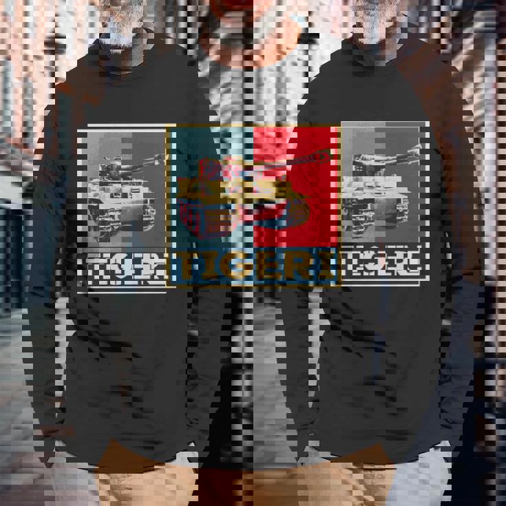 タイガー1装甲vi戦車 Ww2 ドイツ装甲車両 Afvアート 長袖tシャツ 長袖Tシャツ 高齢者への贈り物