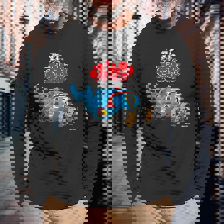 タイムボカン デザインd 長袖Tシャツ 高齢者への贈り物