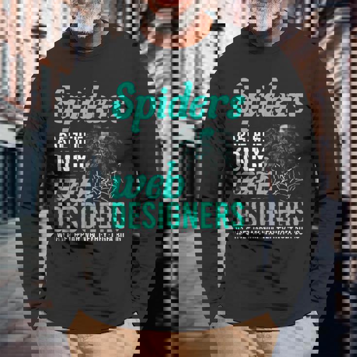 タランチュラタランチュラ爬虫類両生類テラリウムクモ 長袖Tシャツ 高齢者への贈り物