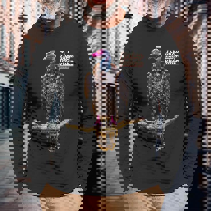 ターキー ハゲタカバードウォッチャー バードラバーズ 長袖Tシャツ 高齢者への贈り物