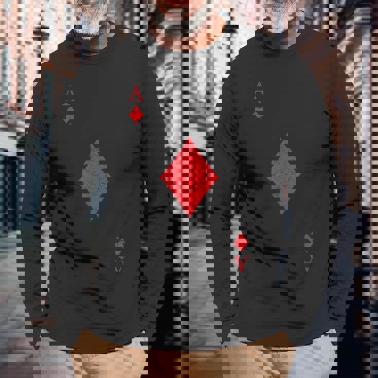 ダイヤのエース トランプ シャツ イージー ハロウィン コスチューム 長袖Tシャツ 高齢者への贈り物