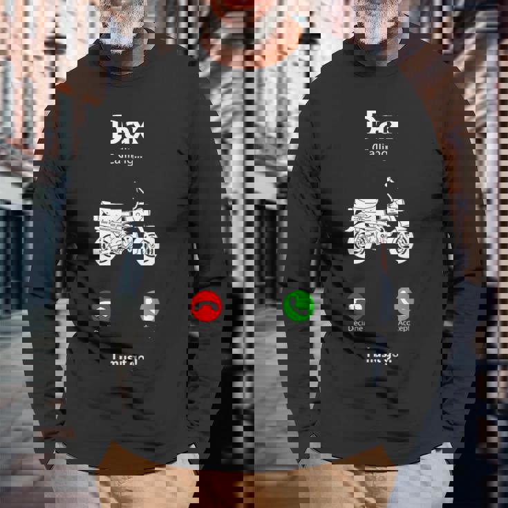 ダックス50 原付バイク レトロ ヴィンテージ 日本 長袖Tシャツ 高齢者への贈り物