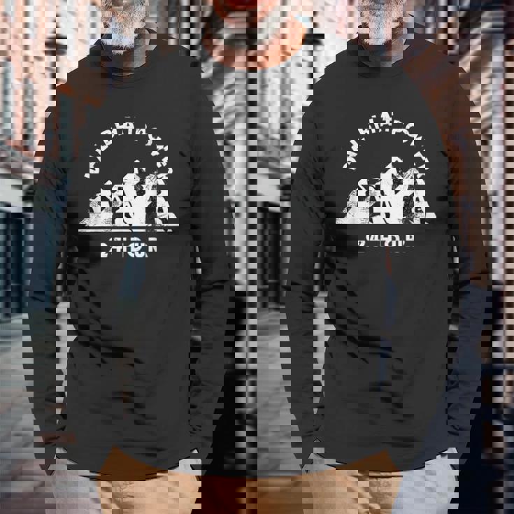 ダルバトパワー 24時間 ネパールギフト 長袖Tシャツ 高齢者への贈り物