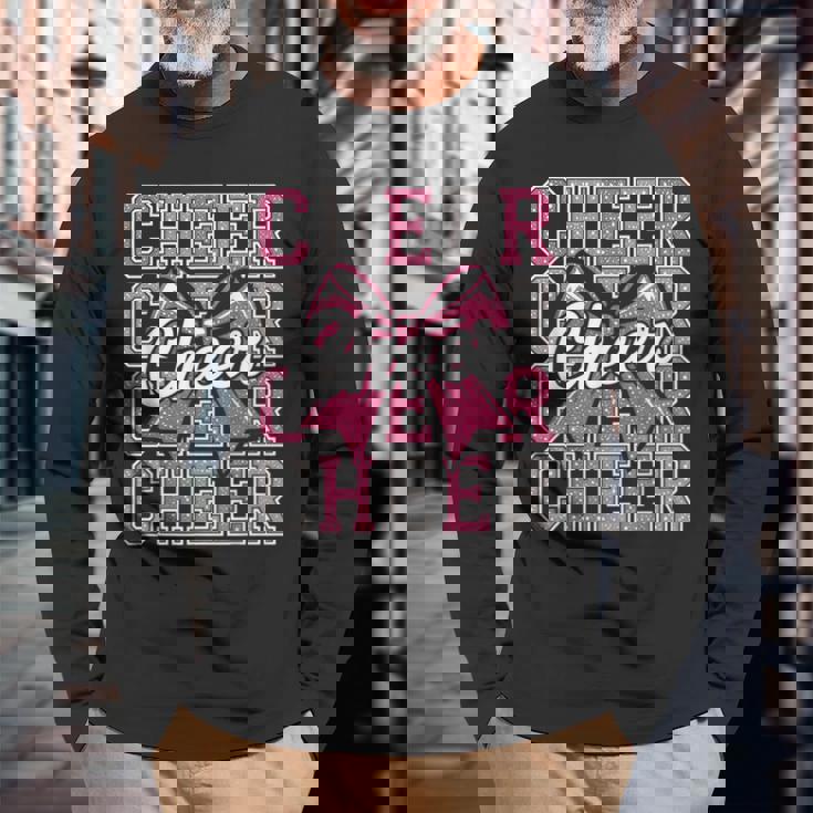 チア コケット 弓 チアリーダー チアリーダー チアガール キッズ 長袖Tシャツ 高齢者への贈り物