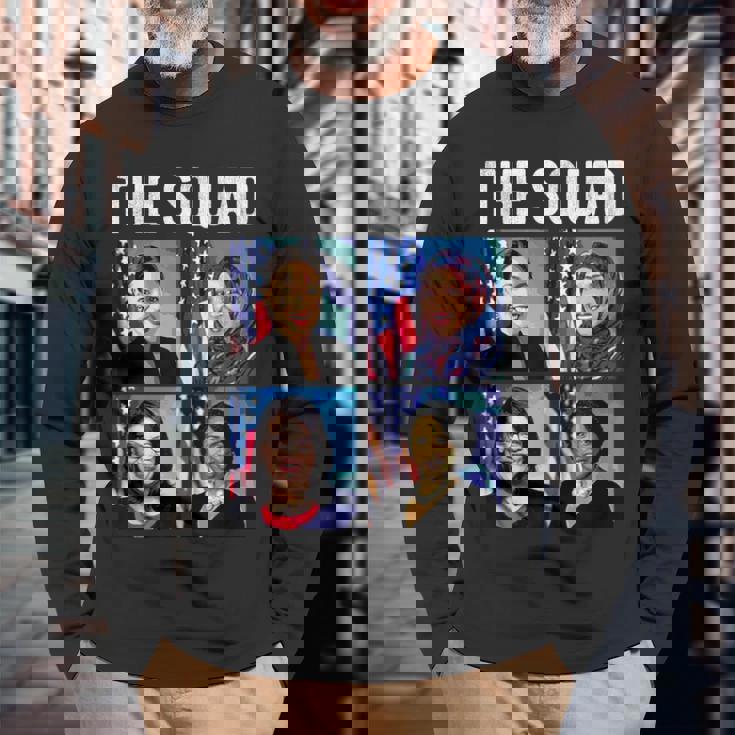 チーム Aoc ラシダ・トライブ・イルハン・オマール・アヤナ・プレスリー Woc ミーム 長袖Tシャツ 高齢者への贈り物