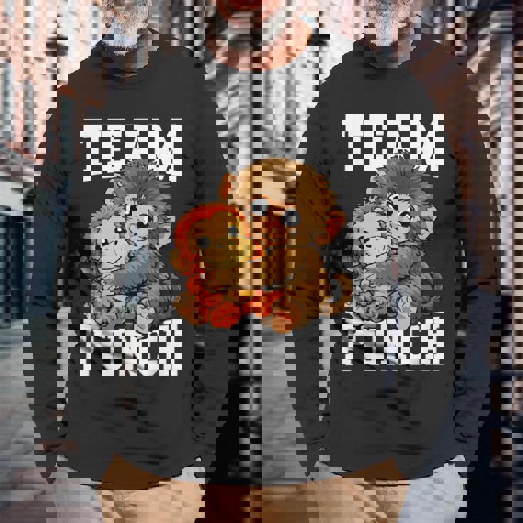 チームパンチ ザモンキー パンチ君 日本動物園 ぬいぐるみ 長袖Tシャツ 高齢者への贈り物