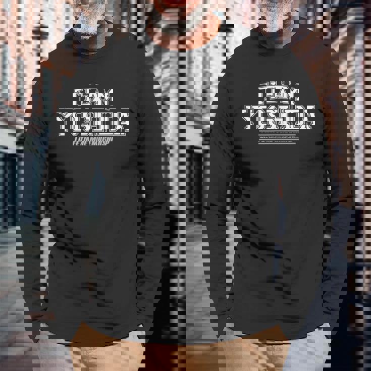 チーム吉田 長袖Tシャツ 高齢者への贈り物