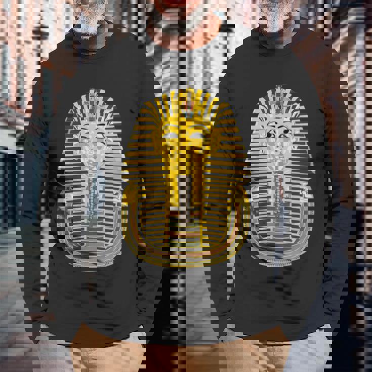 ツタンカーメン エジプトのファラオ王 ツタンカーメン 長袖tシャツ 長袖Tシャツ 高齢者への贈り物