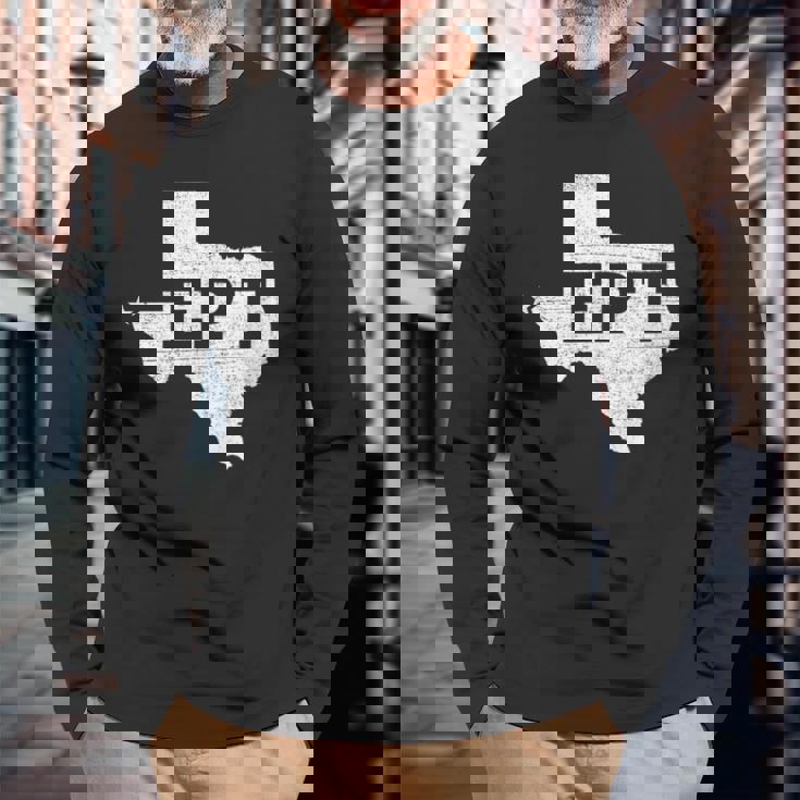 テキサスシルエットのept El Paso Txデザイン。 長袖Tシャツ 高齢者への贈り物