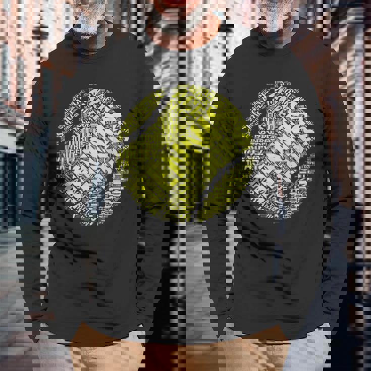 テニス 面白いtシャツ ボール おもしろ 服 ネタ メンズ レディース テニス部 おもしろグッズ 大人 子供 長袖Tシャツ 高齢者への贈り物