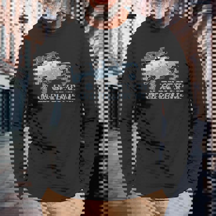 ディフェンダー ルーフテント オフロード 4X4 トラベル 乗り物 ギフト 面白い 長袖Tシャツ 高齢者への贈り物