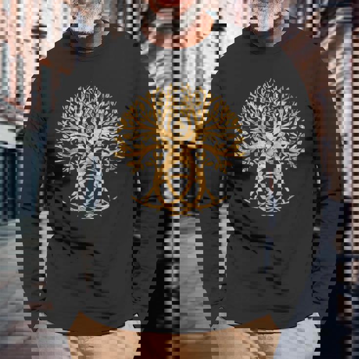 トリケトラ 生命の木 長袖Tシャツ 高齢者への贈り物