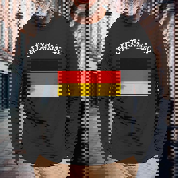 ドイツの誇りのドイツ国旗 ドイツ国旗 長袖Tシャツ 高齢者への贈り物