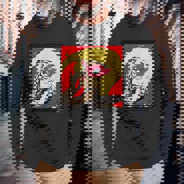 ドロンジョデザインh 長袖Tシャツ 高齢者への贈り物