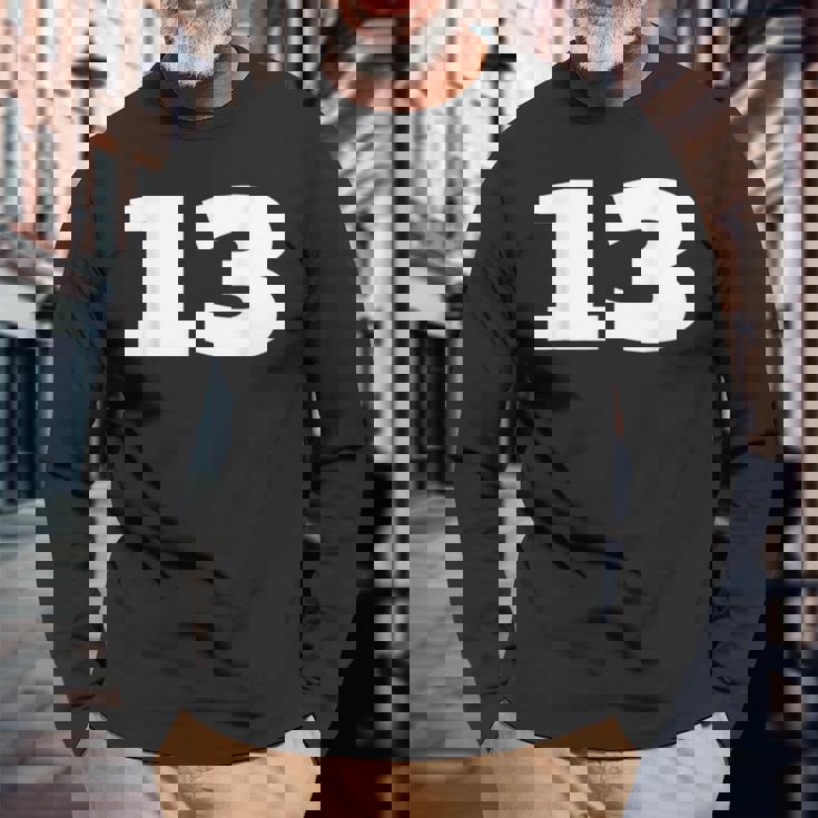 ナンバー13 Thirn スポーツチーム フロントプリント お揃い 誕生日 長袖Tシャツ 高齢者への贈り物
