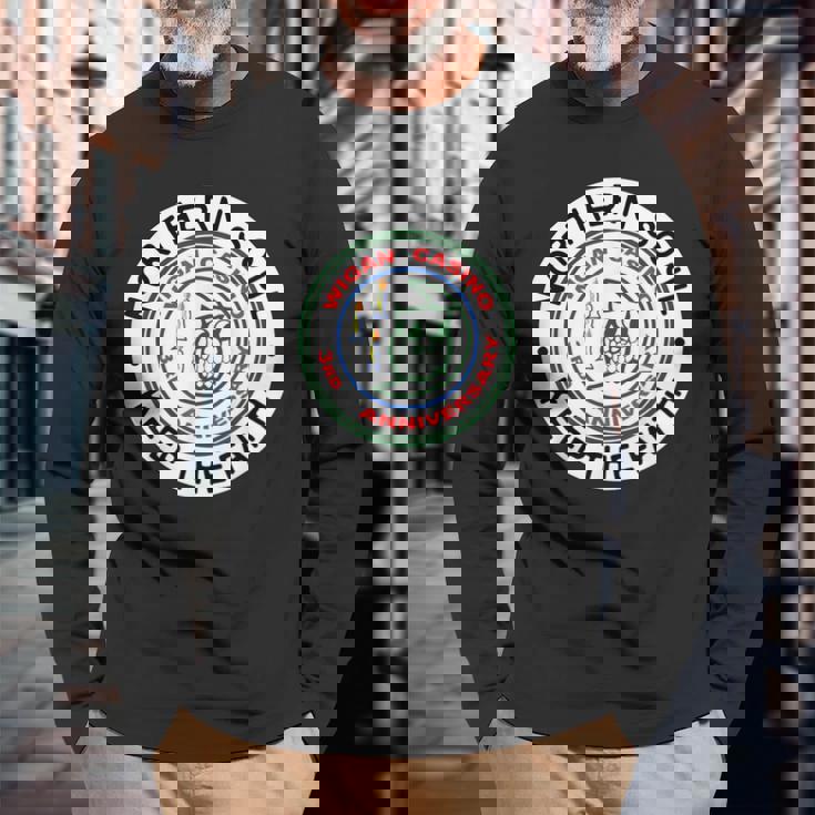 ノーザンソウルバッジ ウィガン Keep The Faith 長袖Tシャツ 高齢者への贈り物