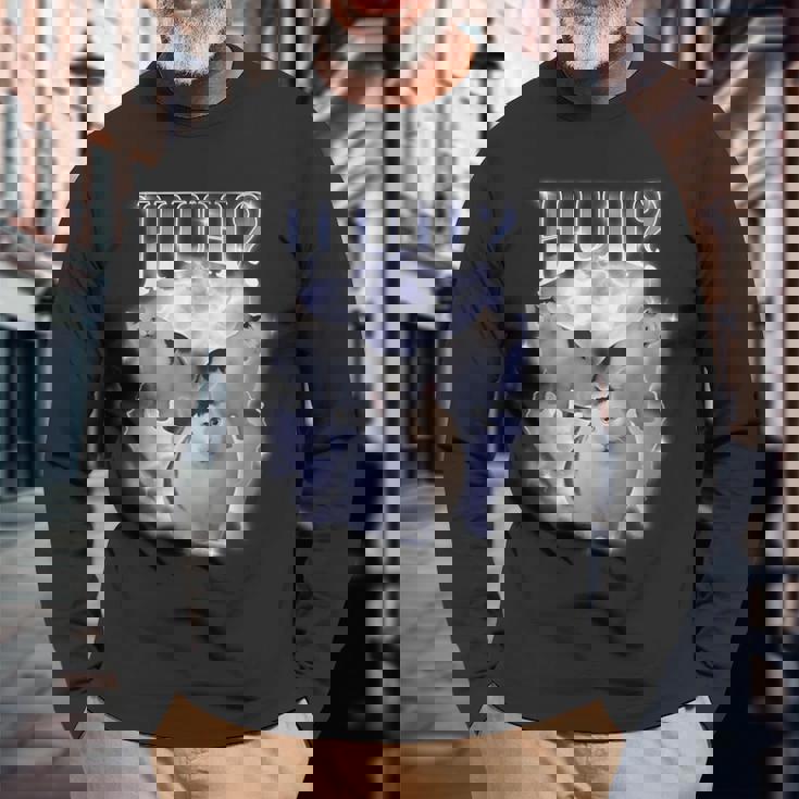 ハ゛ー キャット チョンキー ベンミーム 90年代 愚かな猫 特定 ダンク ミーム 長袖Tシャツ 高齢者への贈り物