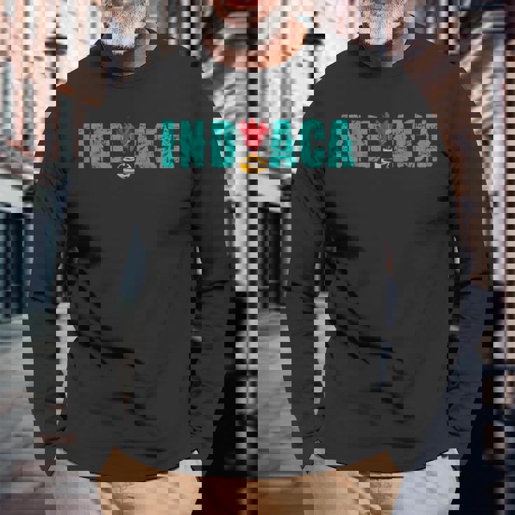 ハンドバドミントン インディアカプレイ インディアカ選手 インディアカ 長袖Tシャツ 高齢者への贈り物