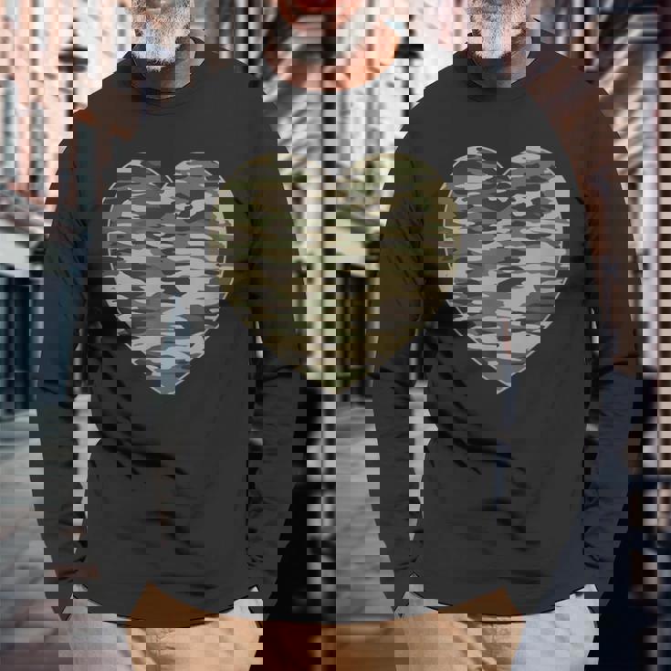ハート迷彩服 レディース メンズ 迷彩 ミリタリー タクティカル 長袖Tシャツ 高齢者への贈り物
