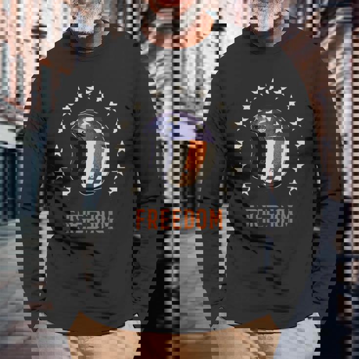 バイカー ヘルメット ライダー アメリカン ハーレー チョッパー バイク ジェット ヘルメット ツーリング イージー 長袖tシャツ 長袖Tシャツ 高齢者への贈り物