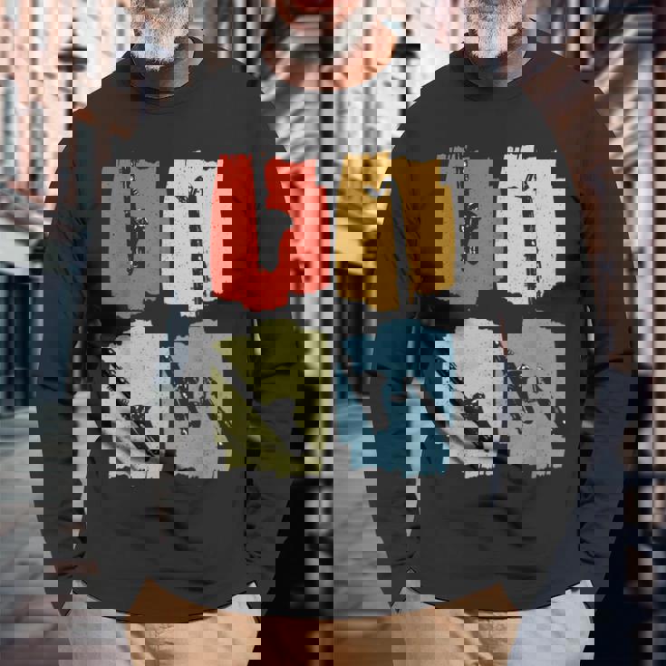 バス クラリネット レトロ 長袖Tシャツ 高齢者への贈り物