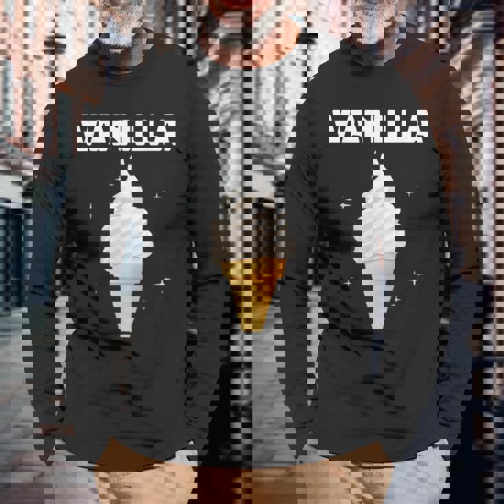 バニラ アイスクリーム コーン ジェラート スイートデザート 冷凍食品 長袖Tシャツ 高齢者への贈り物