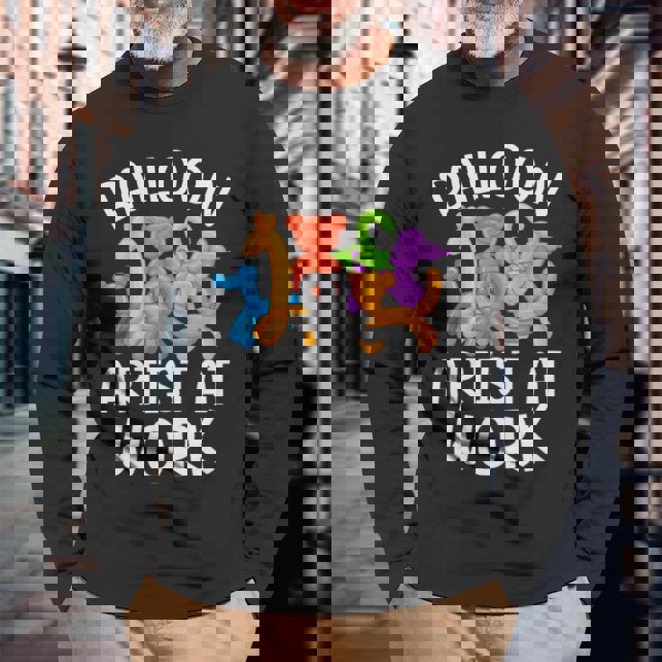 バルーンアート バルーンフェスティバル バルーンモデルの仕事 長袖tシャツ 長袖Tシャツ 高齢者への贈り物