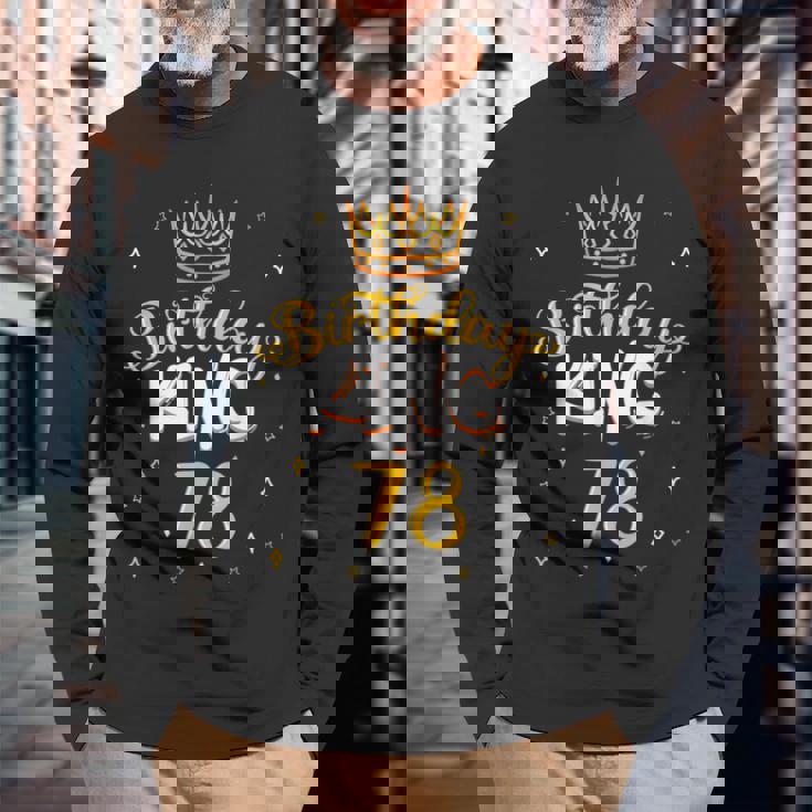 バースデーキング 78 ロイヤルテーマ 誕生日パーティー お祝い 78歳 長袖Tシャツ 高齢者への贈り物