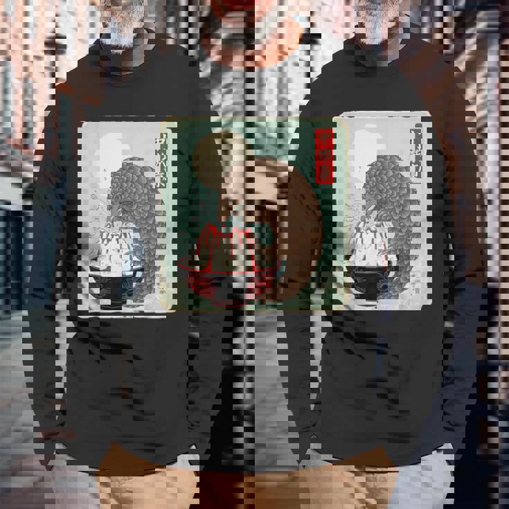 パンゴリン かき氷 かき氷 長袖Tシャツ 高齢者への贈り物