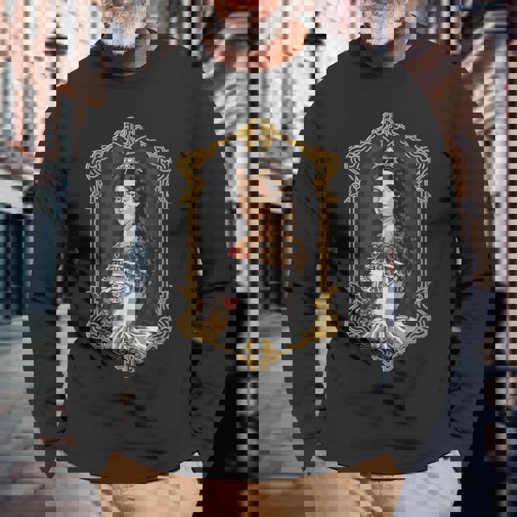 ヒップスター シッシ オーストリア皇后エリザベート 肖像画 長袖Tシャツ 高齢者への贈り物