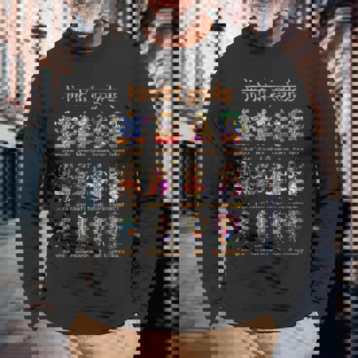 ヒンズー教の神 シヴァ ガネーシャ ハヌマーン ヒンズー教の女神 カーリー スピリチュアル 禅 ヨガ 瞑想 長袖Tシャツ 高齢者への贈り物