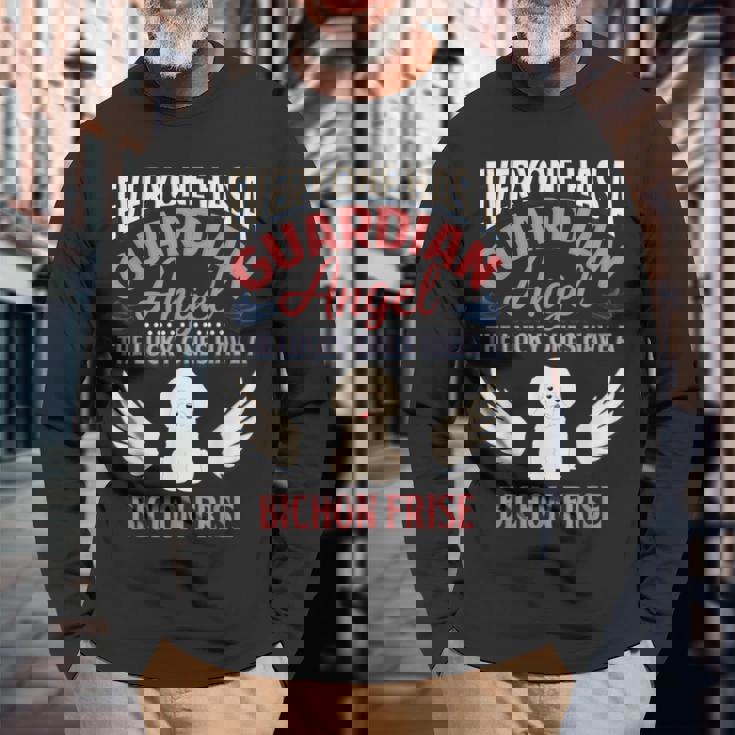 ビションフリーゼ エンジェル 長袖Tシャツ 高齢者への贈り物