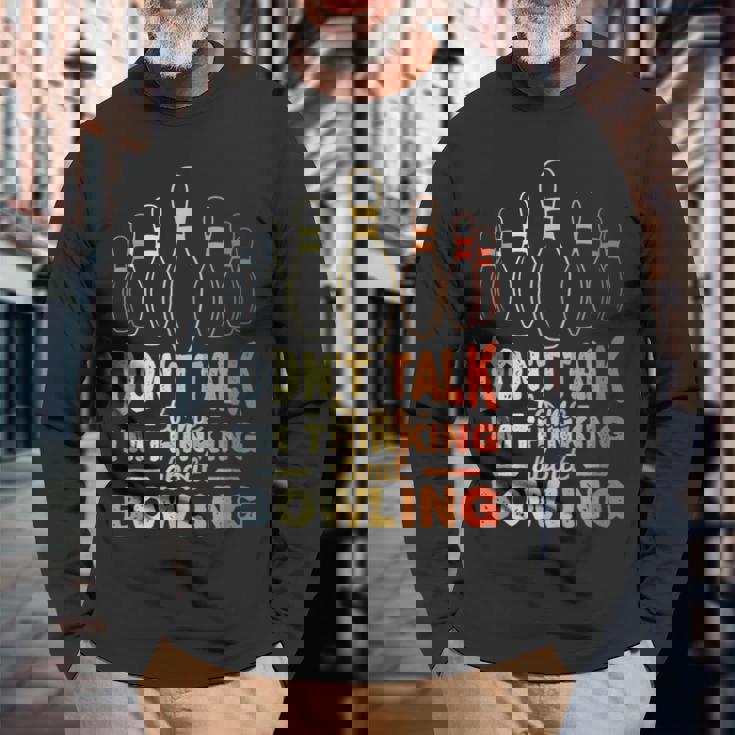 ビンテージボウリングジョークボウリングスポーツ 長袖Tシャツ 高齢者への贈り物