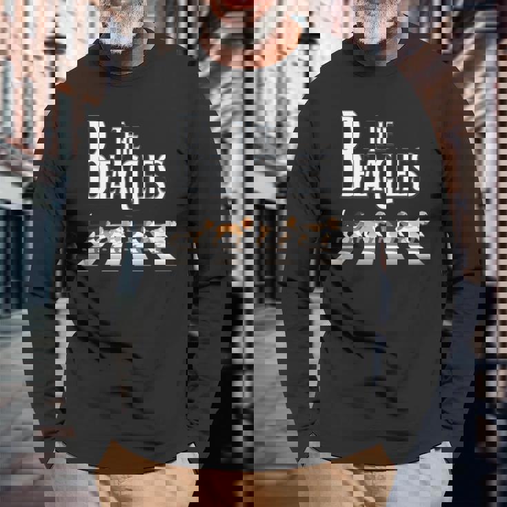 ビーグルス ビーグル犬 面白い ビーグル愛好家に 長袖tシャツ 長袖Tシャツ 高齢者への贈り物