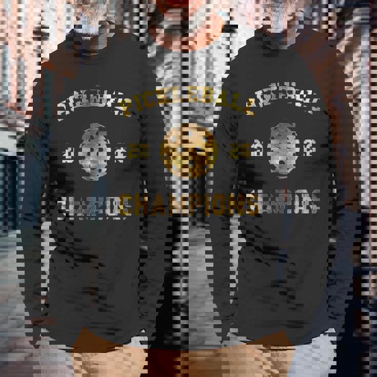 ピックルボールピクルボールチャンピオン 2026 長袖Tシャツ 高齢者への贈り物