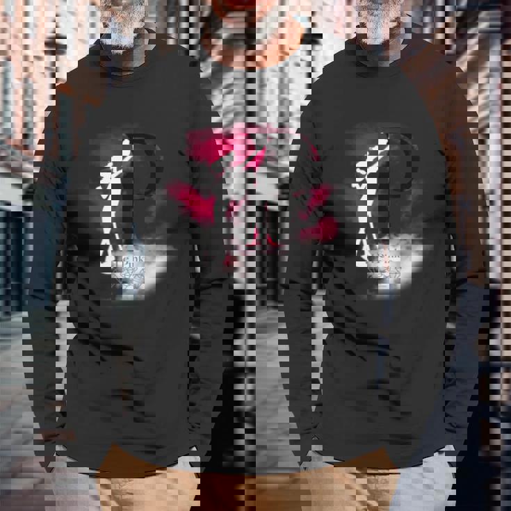 ピンクパンサー ル ピンクシルエット 霧の中 長袖tシャツ 長袖Tシャツ 高齢者への贈り物