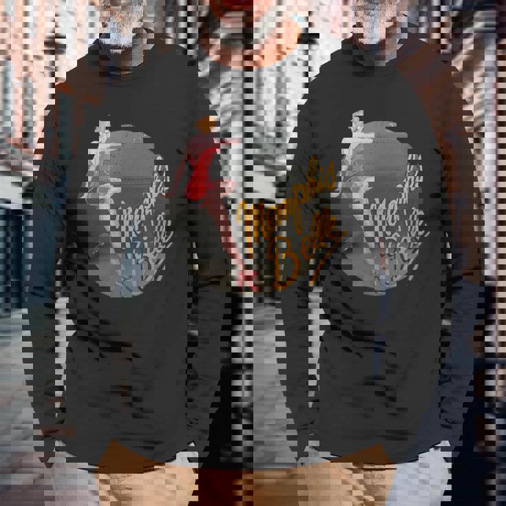 ピンナップガール Ww2 B-17 フライングフォートレス メンフィスベル 長袖Tシャツ 高齢者への贈り物