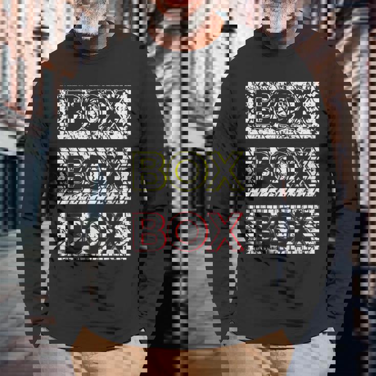 ファン用カータイヤ ボックスボックス 長袖Tシャツ 高齢者への贈り物