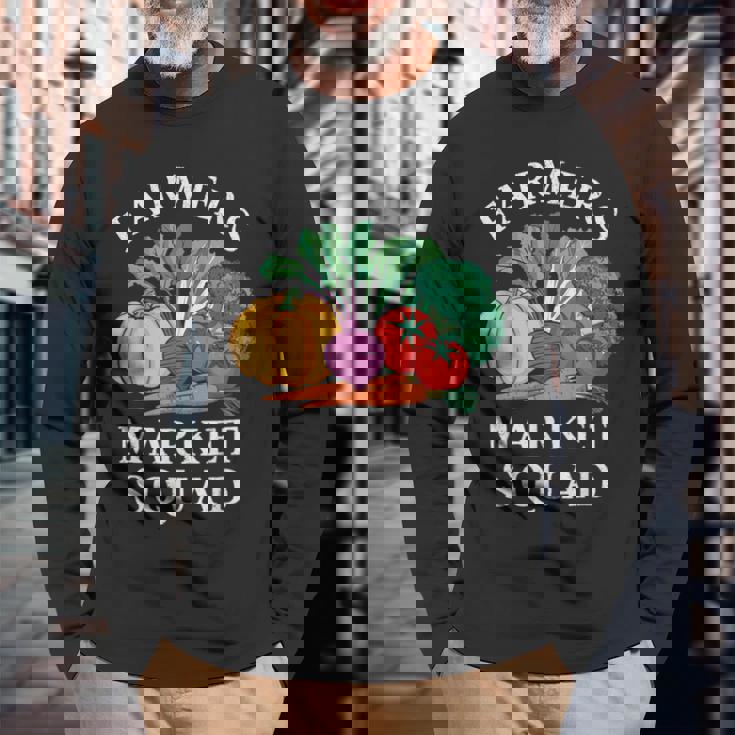 ファーマーズマーケット ファーマーズ 農業 農業 食品 野菜 長袖Tシャツ 高齢者への贈り物