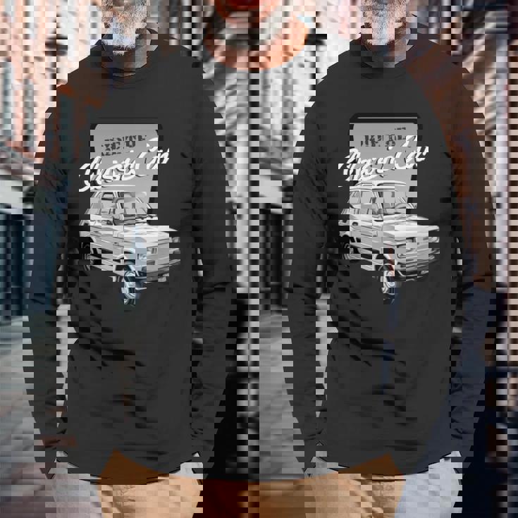 フィアット 126 長袖tシャツ 長袖Tシャツ 高齢者への贈り物