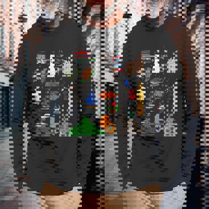 フィリピン フィリピンのアイコン お土産旅行 長袖Tシャツ 高齢者への贈り物