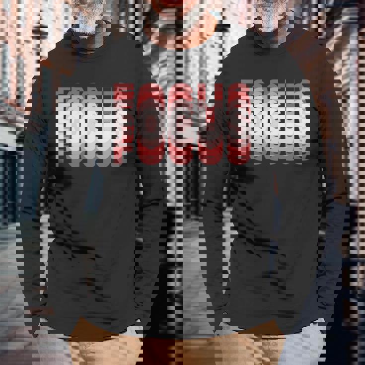 フォーカス 錯覚 ぼやけたトリッピー 長袖tシャツ 長袖Tシャツ 高齢者への贈り物