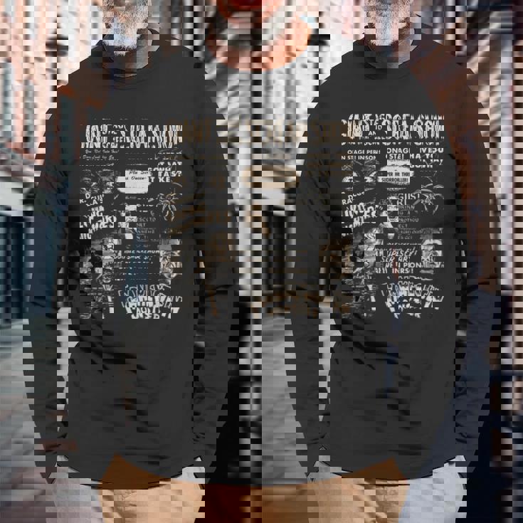 フランケンシュタイン ハロウィン ホラー映画 ヴィンテージ ホラーモンスター 長袖Tシャツ 高齢者への贈り物