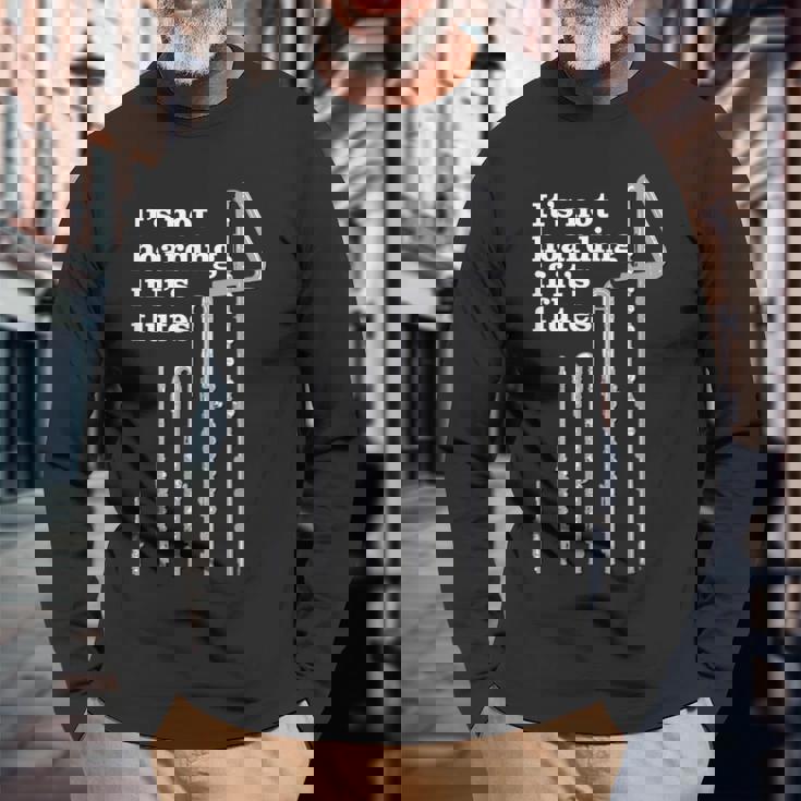 フルートプレーヤーまたはフルートの先生のためのフルートユーモア面白いフルート Flute Meme 長袖Tシャツ 高齢者への贈り物