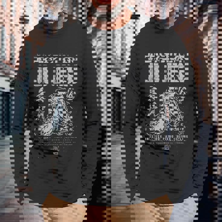 ブラジリアン柔術 格闘技 長袖Tシャツ 高齢者への贈り物