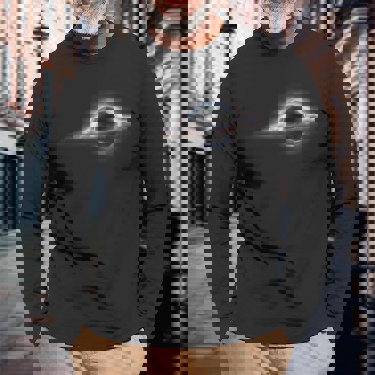 ブラックホールtシャツ 長袖Tシャツ 高齢者への贈り物