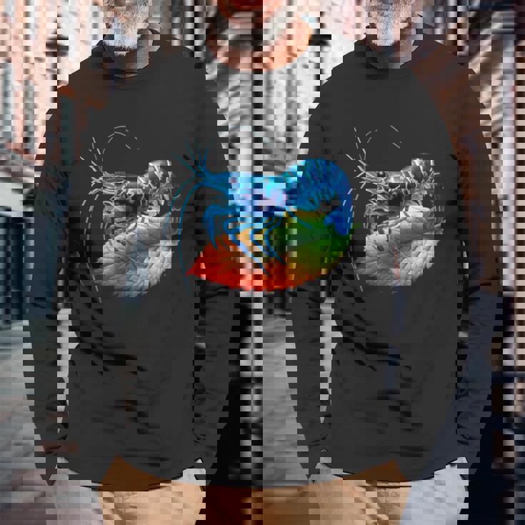 ブルーチェリー シュリンプ ブリーダー ネオカラディナ 淡水水槽 長袖Tシャツ 高齢者への贈り物