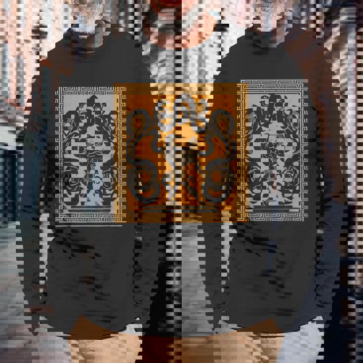 ヘラクレス オリンピアン戦士 ギリシャ神話 ギリシャ美術 神話 長袖Tシャツ 高齢者への贈り物